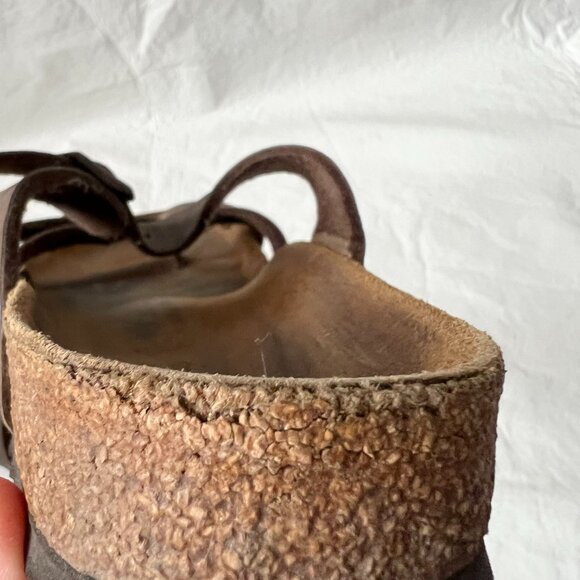 Birkenstock sandals Mayari Mocha felt straps toe loop 37 6 6.5 Wide birko flor - Picture 11 of 13